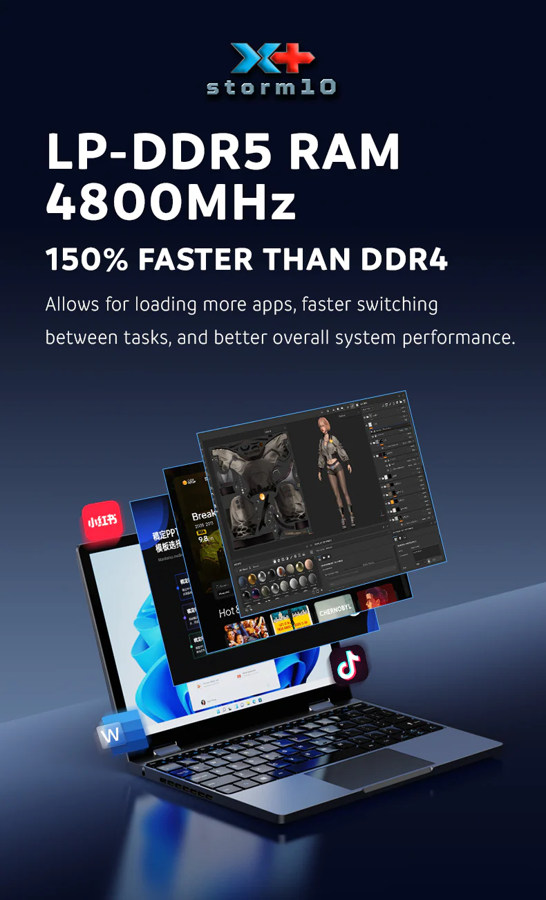 10.5" N305 Mini Laptop - 2-in-1 Netbook Tablet 16GB DDR5 2TB - Storm10+ - Pre-Order - Ships FEB 28 - Image 10