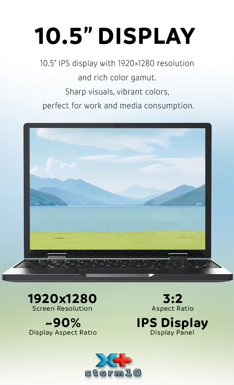 10.5" N305 Mini Laptop - 2-in-1 Netbook Tablet 16GB DDR5 2TB - Storm10+ - Pre-Order - Ships FEB 28 - Image 14
