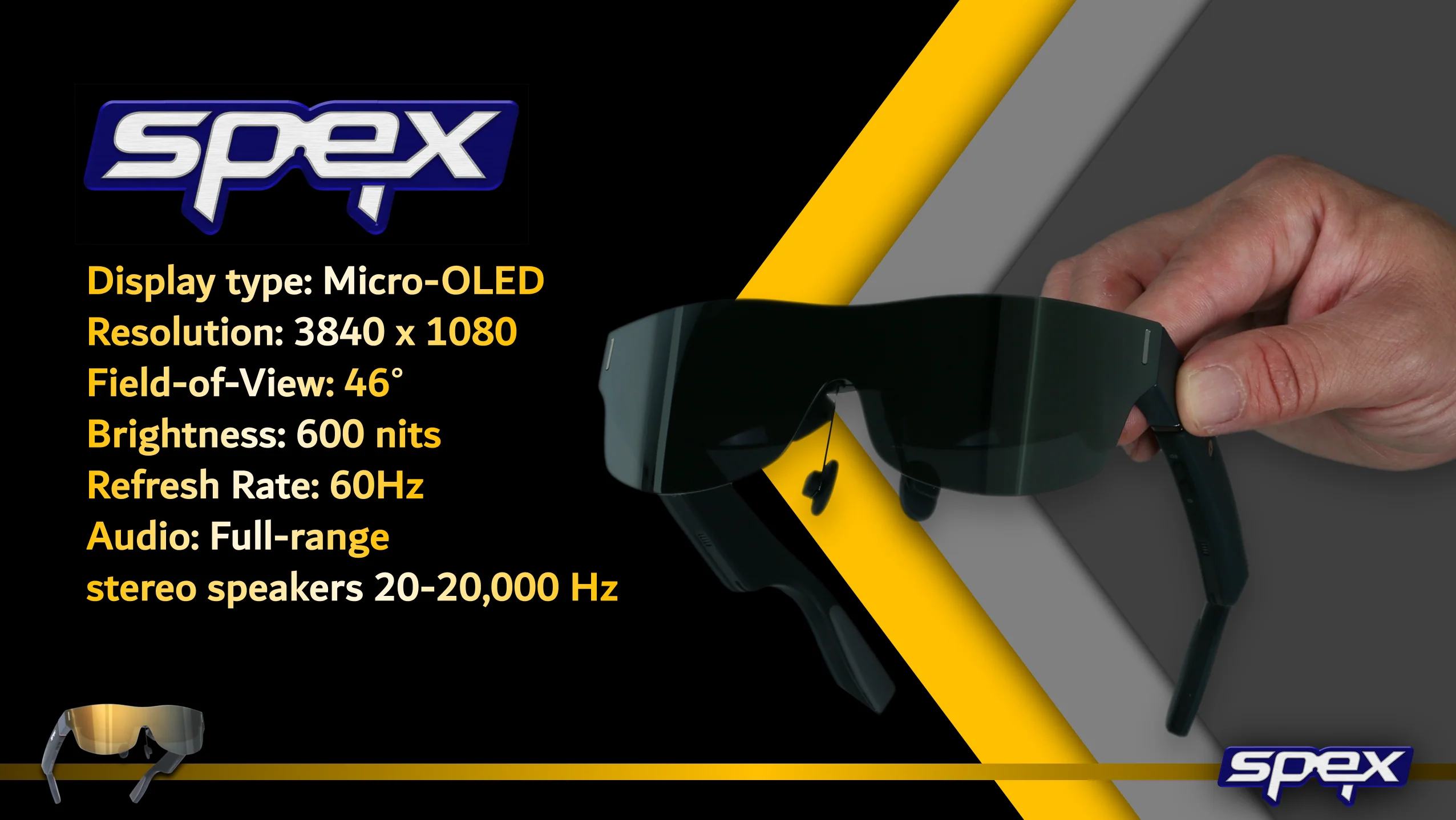 150-inch OLED XR SMART GLASSES - Extended Reality 150" Glasses - SPEX-XR - Image 10