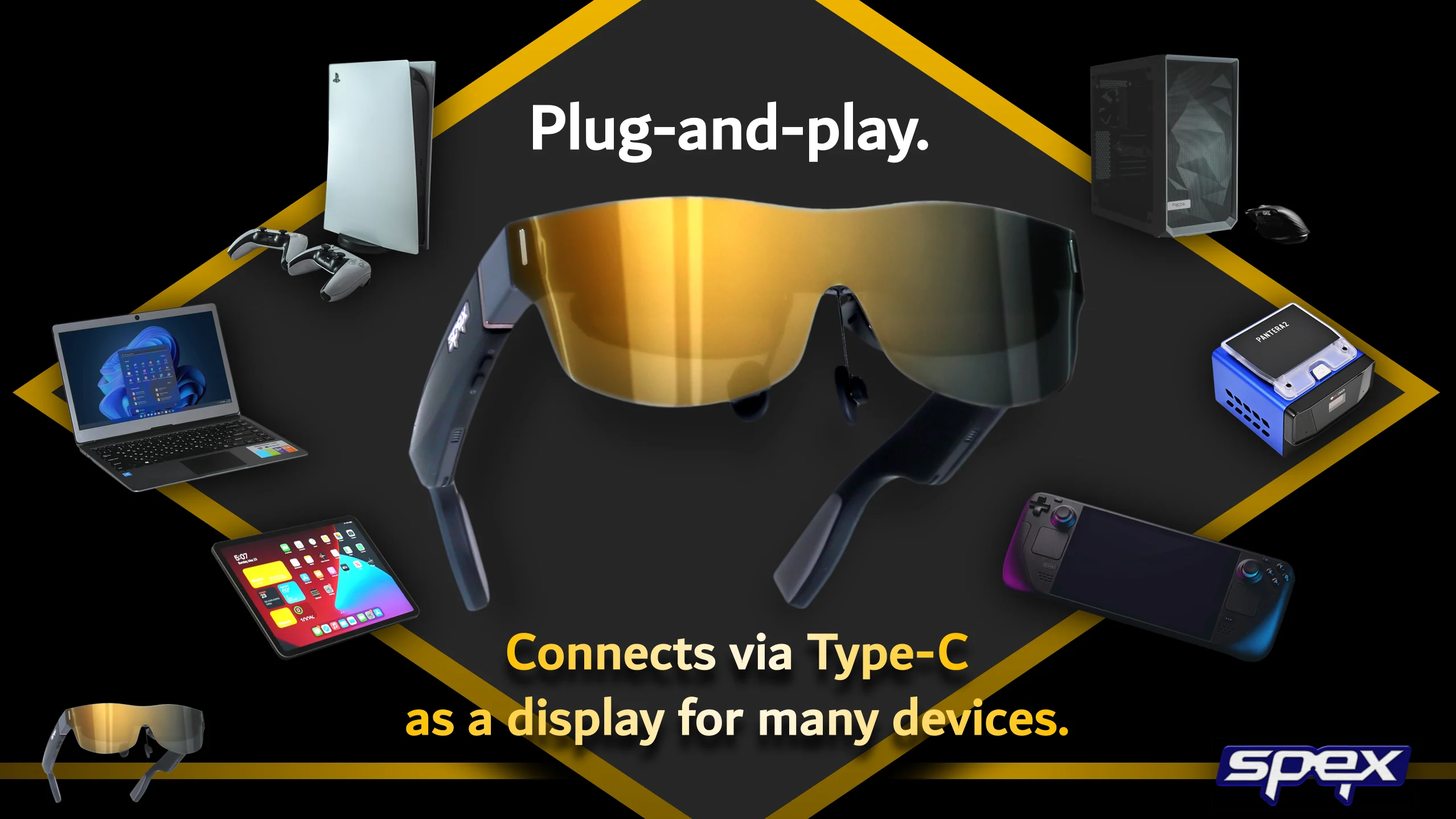 150-inch OLED XR SMART GLASSES - Extended Reality 150" Glasses - SPEX-XR - Image 8