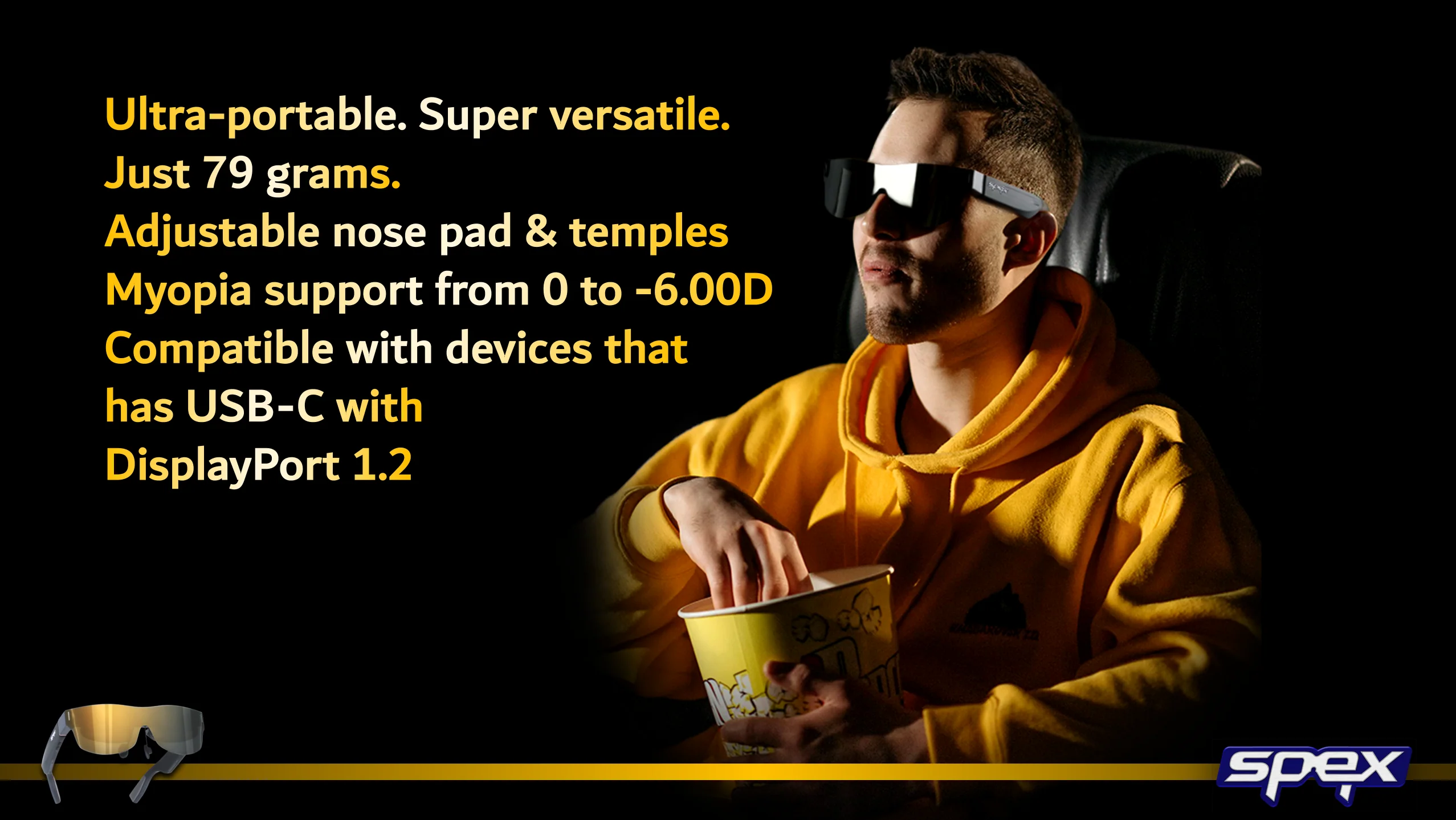 150-inch OLED XR SMART GLASSES - Extended Reality 150" Glasses - SPEX-XR - Image 9