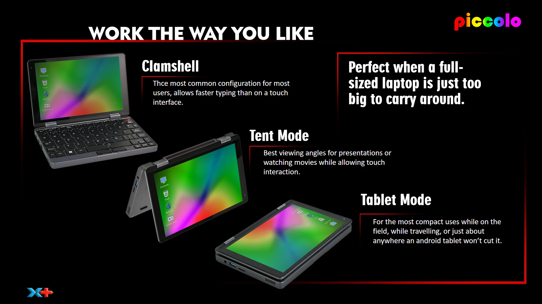 8" Mini N150 Netbook - 8-inch 2-in-1 Laptop Tablet PC - Piccolo 12GB + 512GB - Image 4