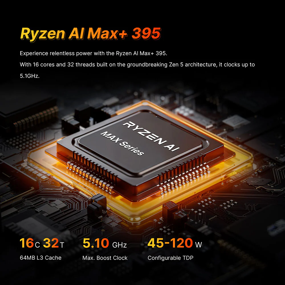 Rival Ryzen AI Max+ 395 Mini PC | Turbo 5.1GHz | Radeon 8060S | 96GB LPDDR5 | 2TB PCIe 4.0 SSD | LLMs Support - X-RIVAL - Image 25